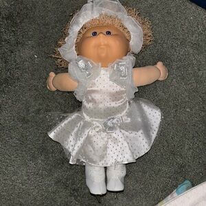 Cabbage Patch Kid In White Outfit